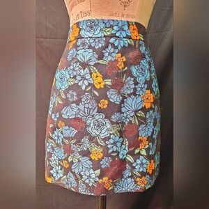 Floral Patterned Skirt - Multicolor